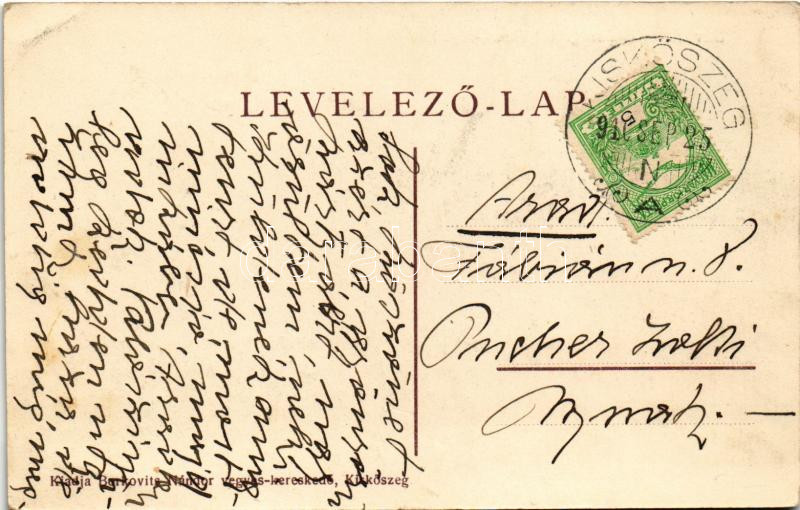 1910 Kiskőszeg, Batina (Darázs, Draz); vasútállomás, vonat. Borkovits Nándor kiadása / railway station and train (EK) - Image 2