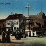 Nagykikinda, Kikinda; Piac tér, Turul Cipőgyár, Stein Péter üzlete / market, shops (EK)