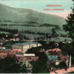 Körmöcbánya, Kremnitz, Kremnica; látkép a reáliskolával. Paxner J. és Biron H. kiadása / general view with the school