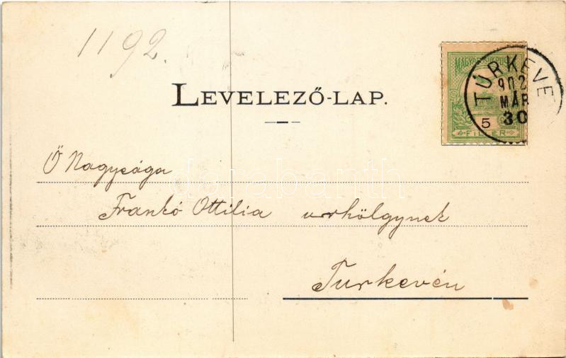 1902 Túrkeve, Fő utca, templom - Image 2