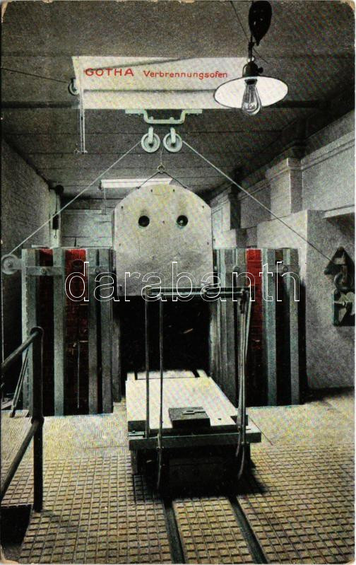 Gotha, Verbrennungsofen im Krematorium. A. Gimm 412. / crematorium interior, incinerators