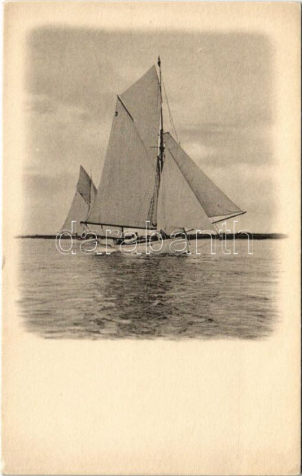 Osztrák-magyar haditengerészet matrózai vitorlás gyakorlat közben / K.u.K. Kriegsmarine Segelpraxis / WWI Austro-Hungary Navy mariners during sailing practice. No. 1912. Hipp, Hipp, Hurrah No. 5.