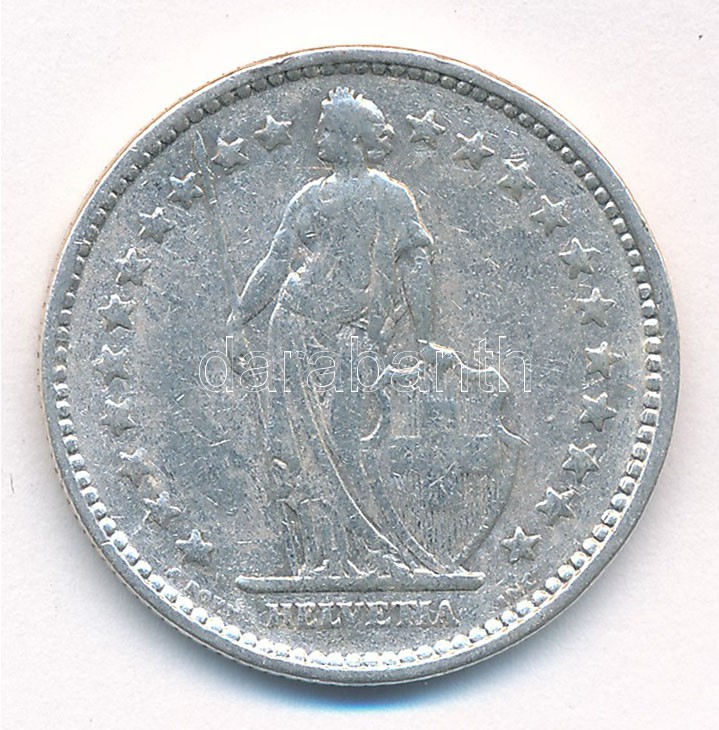 Svájc 1920. 2Fr Ag T:2-,3 Switzerland 1920. 2 Francs Ag C:VF,F Krause KM#21 - Image 2
