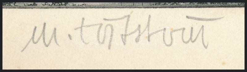 M. Tóth István (1922-?): Faültetők. Rézkarc, papír, jelzett, 19,5x29,5 cm - Image 3