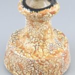 Retró kerámia váza, jelzett, hibátlan, m: 15,5 cm