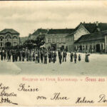 1899 (Vorläufer) Karlóca, Karlowitz, Sremski Karlovci; Fő tér, Proféta szálloda, üzletek / main square, hotel, shops