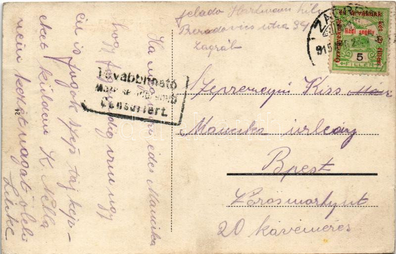 1915 Zagreb, Agram, Zágráb; Topnicka vojarna / Military Artillery barracks / Katonai tüzérségi laktanya (EK) - Image 2