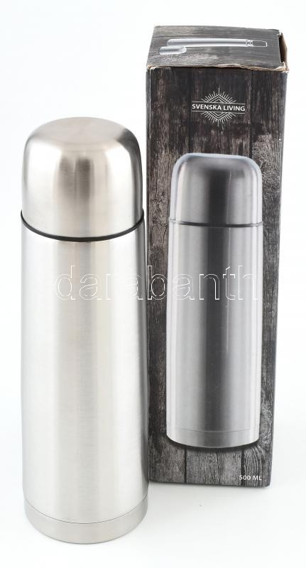 Svenska Living thermos, rozsdamentes acél, 0,5l. Teljes záras.