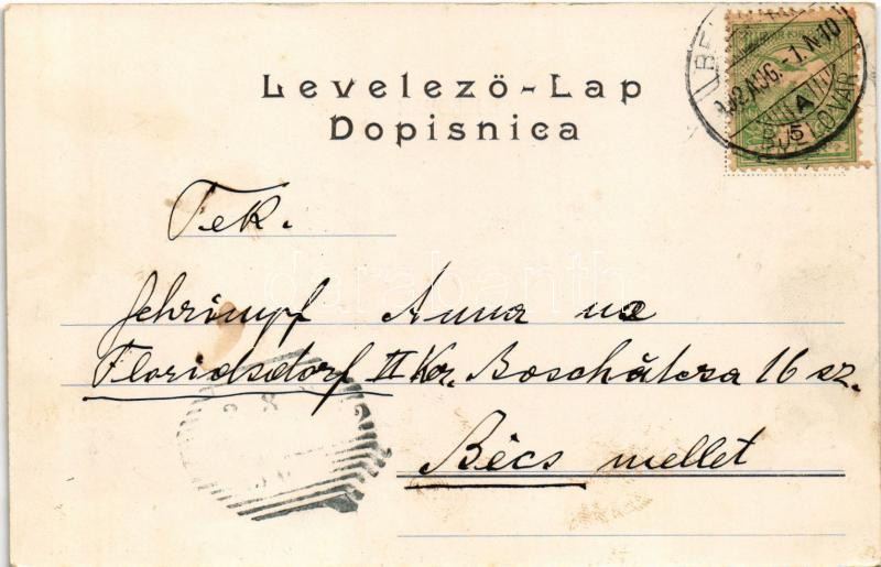 1902 Belovár, Bjelovar; Trg Marije Terezije. Naklada A. Kolesar / Mária Terézia tér / square - Image 2