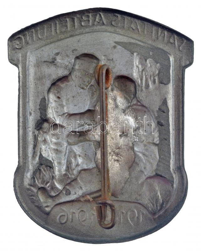 Osztrák-Magyar Monarchia 1914-1916. 'Sanitats Abteilung (Szanitéc osztag) 1914-1916)' Zn sapkajelvény (43x34mm) T:1- / Austro-Hungarian Monarchy 1914-1916. 'Sanitats Abteilung (Medical unit) 1914-1916)' Zn cap badge (43x34m) C:AU - Image 2