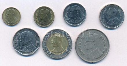 Thaiföld ~1980-2008. 25s-10B (7xklf) T:1-2- Thailand ~1980-2008. 25 Satang - 10 Baht (7xdiff) C:UNC-VF
