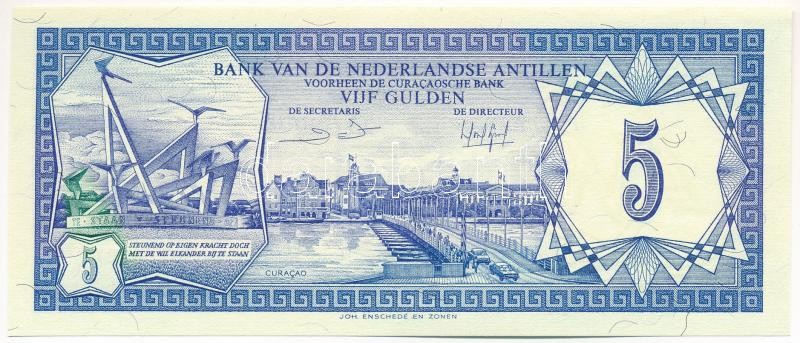 Holland Antillák 1984. 5G '0030760227' T:I,I- Netherlands Antilles 1984. 5 Gulden '0030760227' C:UNC,AU Krause P#15