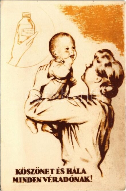 Köszönet és hála minden véradónak! / Hungarian blood donation propaganda (kis szakadás / small tear)