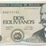 Bolívia 1986. 2B '09077512 A' T:I- apró folt Bolivia 1986. 2 Bolivianos '09077512 A' C:AU tiny spot Krause P#202