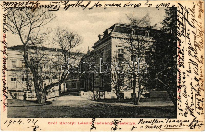 1904 Füzérradvány, Radvány; Gróf Károlyi László kastélya. Lövy Adolf kiadása