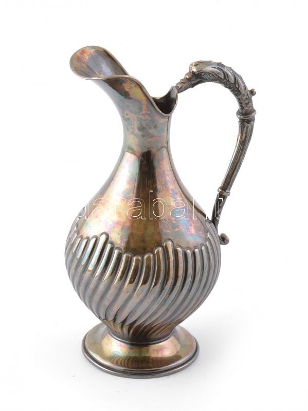 Ezüst (Ag/900) kiöntő, jelzett, m: 24 cm, nettó: 409g