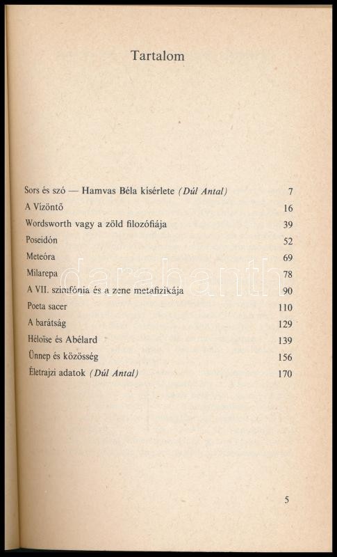 Hamvas Béla: A láthatatlan történet. Bp., 1988. Akadémiai Kiadó. Kiadói papírkötésben - Image 2