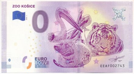 2018. 0E szuvenír bankjegy 'Kassai Állatkert, Szlovákia' T:I Slovakia 2018. 0 Euro souvenir banknote 'Zoo of Kosice, Slovakia' C:UNC