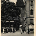 Merano, Meran (Südtirol); Porta di Bolzano, Stelvio-Brennero, Caffé Ristorante Sigmund / gate, street corner, cafe and restaurant (EK)