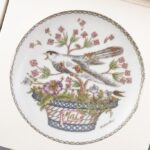 Hutschenreuther porcelán dísztányér, 12 db, Ole Winther terve, madarak, matricás, jelzett, eredeti dobozban, hibátlan , d: 16 cm - Image 2