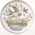 Hutschenreuther porcelán dísztányér, 12 db, Ole Winther terve, madarak, matricás, jelzett, eredeti dobozban, hibátlan , d: 16 cm - Image 4