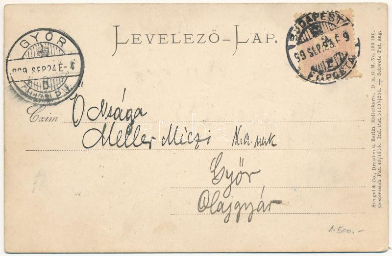 1899 (Vorläufer) Csigány (Cigány). Dombornyomott / Zigeuner / gypsy folklore. Embossed - Image 2