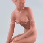 Gmundner Keramik Austria: Női akt. Terrakotta, jelzett, mázlepattanásokkal, m: 29 cm