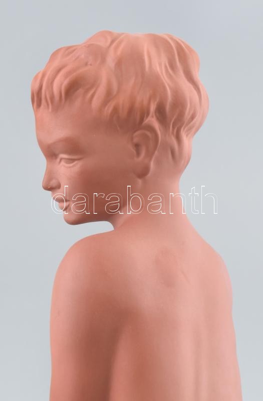 Gmundner Keramik Austria: Női akt. Terrakotta, jelzett, mázlepattanásokkal, m: 29 cm - Image 4