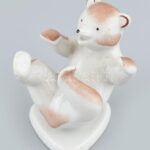 Drasche porcelán medve, kézzel festett, jelzett, hibátlan, m: 7 cm