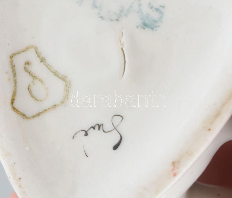 Drasche porcelán medve, kézzel festett, jelzett, hibátlan, m: 7 cm - Image 2