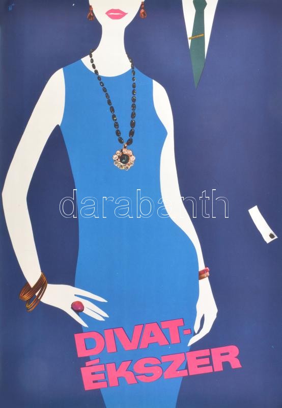 cca 1980 Divat Ékszer retro plakát 60x80 cm