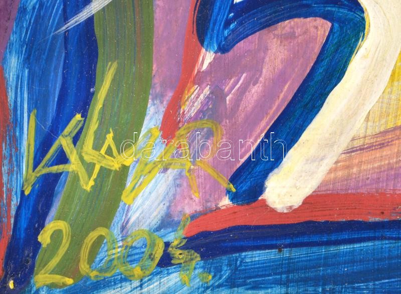 Kalmár Pál (?-): Színes kép. Olaj, farost, jelezve balra lent. Fakeretben, 57×50 cm - Image 2