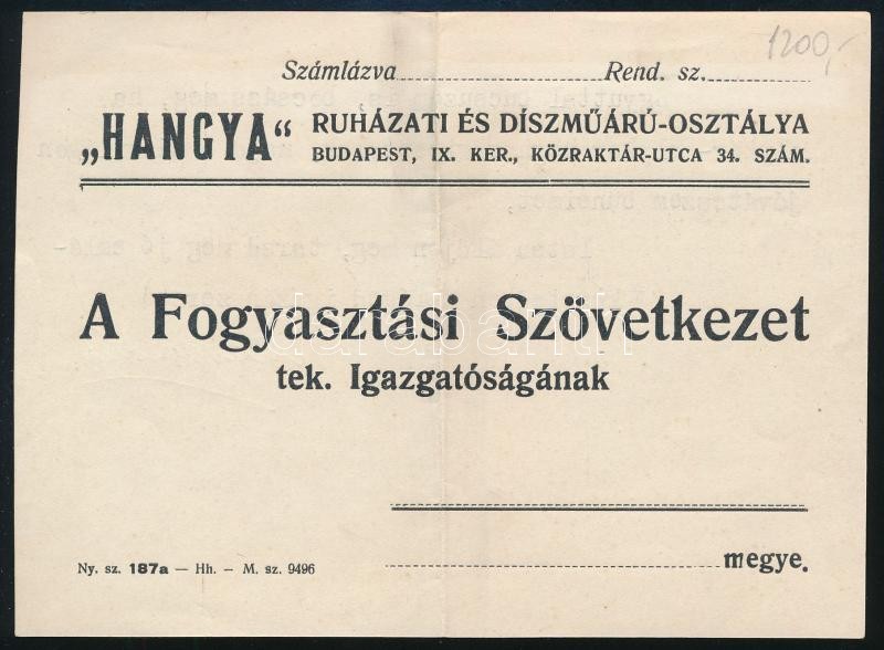 cca 1925-1950 'Hangya' Szövetkezet 3 db reklám fejléces levelezőlapja - Image 2