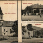 1911 Kishegyes, Mali Idos; Községháza, községi vendéglő, római katolikus templom / town hall, restaurant, church (EK)