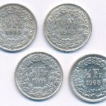 Svájc 1943-1965. 1/2Fr Ag (4xklf) T:1--2- patina Switzerland 1943-1965. 1/2 Franc Ag (4xdiff) C:AU-VF patina Krause KM#23
