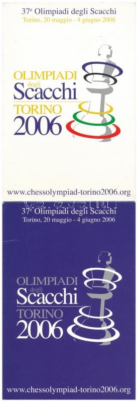 2006 Torino, 37e Olimpiadi degli Scacchi / 37. Sakkolimpia kinyitható képeslapja / 37th Chess Olympics folding postcard
