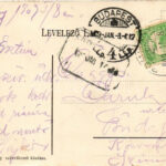 1909 Romhány, M. kir. postahivatal, kerékpáros fiú, papok (EK) - Image 2