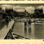 1941 Gárdony, strandfürdő. Filléres Bazár kiadása