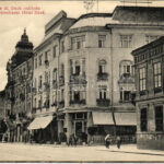 Pozsony, Pressburg, Bratislava; Stefánia út, Deák szálloda / street, hotel (fl)