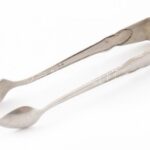 Ezüst (Ag) cukorfogó, jelzett, h: 12 cm, nettó: 16 g
