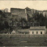 1915 Ungvár, Uzshorod, Uzhorod; vár, fatelep. Balázs Soma kiadása / castle, lumber yard (EK)