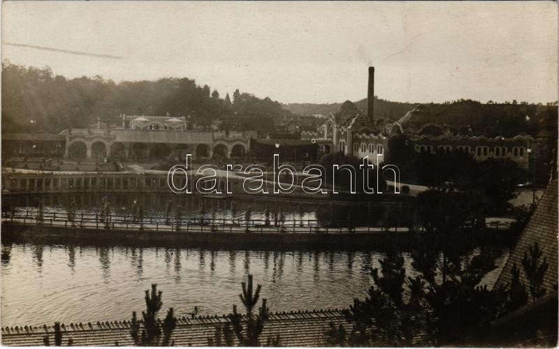 Vízakna, Salzburg, Ocna Sibiului; Sósgyógyfürdő, Nagyszálloda a Rákóczi és Mikes tóval / spa, salt bath, hotel. photo