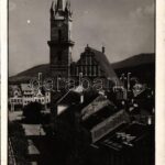 1940 Beszterce, Bistritz, Bistrita; látkép, templom / general view, church. photo (fa)