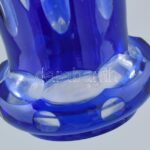 1880 körül, Biedermeier díszpohár, többrétegű hámozott üveg, korának megfelelő kopásokkal, szájpereme aranyozott, kopott, m: 13 cm - Image 3