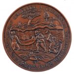 2000. 'Ezer éves a magyar állam / Az 50. Bányásznap emlékére - A Tatabányai Éremgyűjtők 2000. IX. 3.' bronz emlékérem műanyag dísztokban (42,5mm) T:1