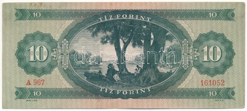1949. 10Ft 'A 967 161052' T:III fo. Hungary 1949. 10 Forint 'A 967 161052' C:F spotted Adamo F3 - Image 2