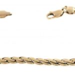 Arany (Au) 14K fonott karkötő,jelzett, h: 21 cm, nettó: 6,4 g