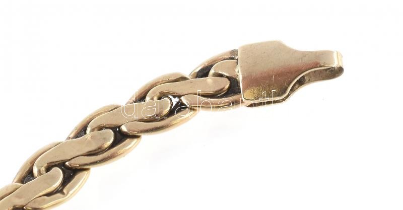 Arany (Au) 14K fonott karkötő,jelzett, h: 21 cm, nettó: 6,4 g - Image 4