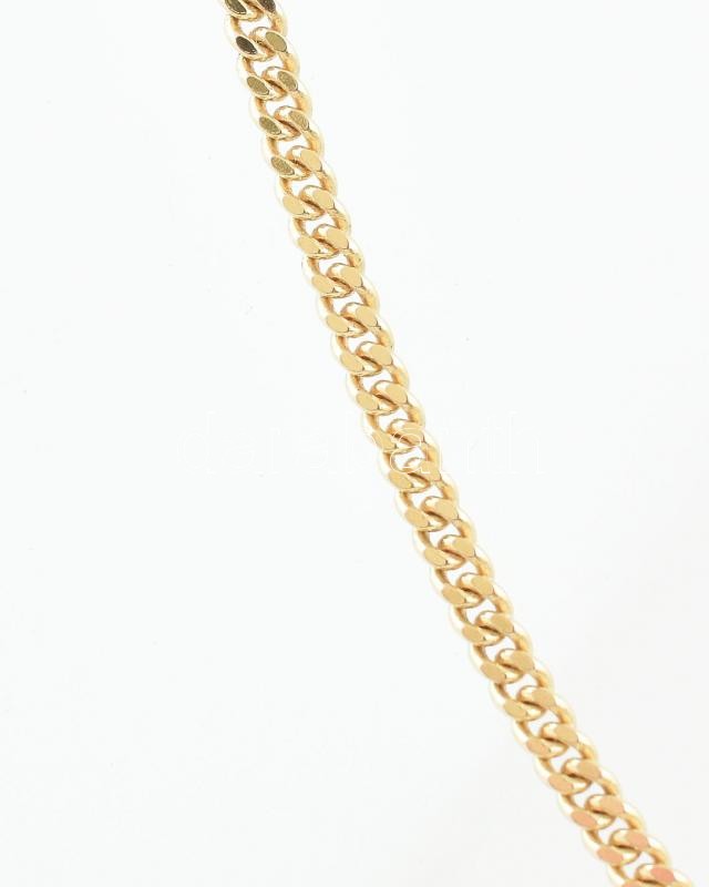 Arany (Au) 14K lapos pancer nyaklánc, jelzett, h: 70 cm, nettó: 11,6 g - Image 2