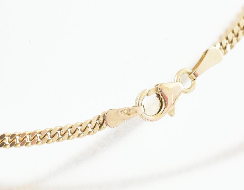 Arany (Au) 14K lapos pancer nyaklánc, jelzett, h: 70 cm, nettó: 11,6 g - Image 3
